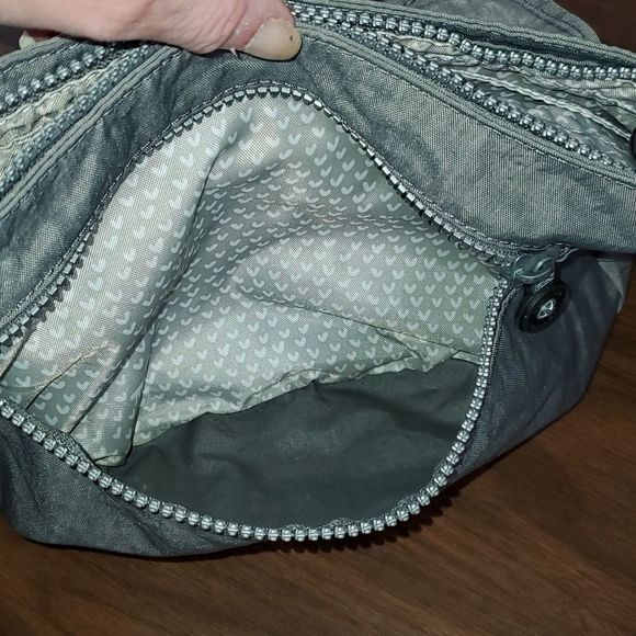 Kipling Syro Grey Patterned‎ Crossbody Bag Purse Pocketbook - Picture 8 of 11